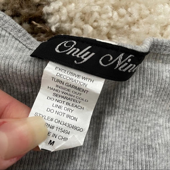 Gray Tank Top with Silver Sequins - Picture 5 of 6